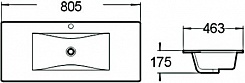 SantiLine Раковина 80.5 SL-2102 (80) белая – фотография-2